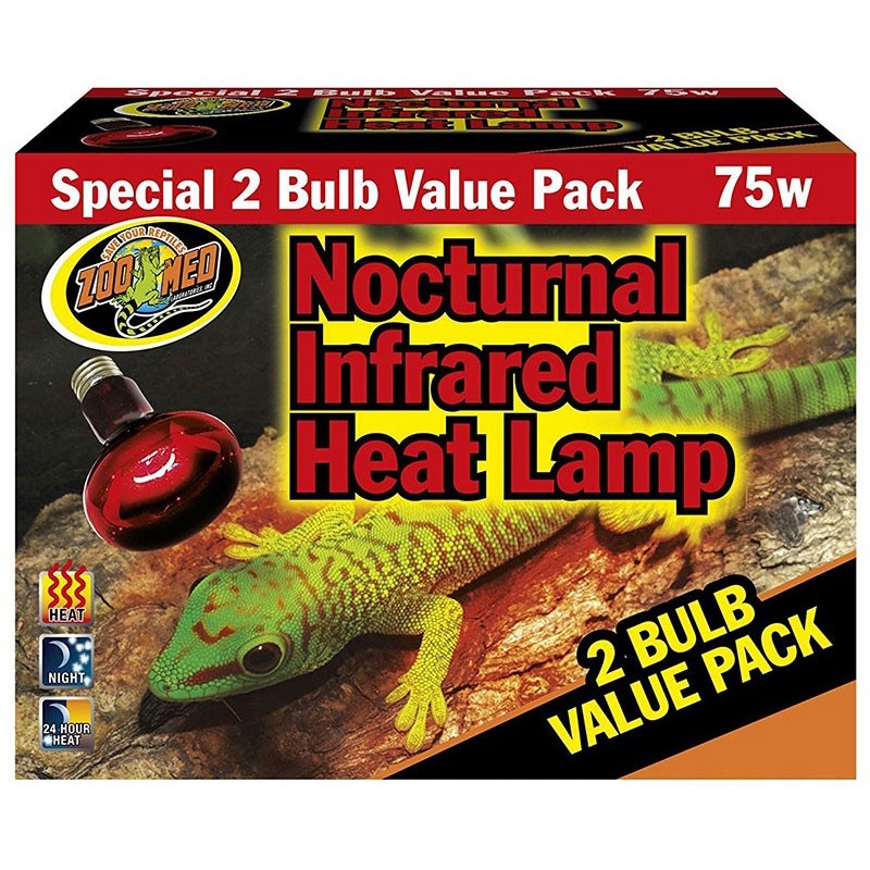 Wholesale Zoo Med Nocturnal Infrared Heat Lamp 2 Bulb Value Pack