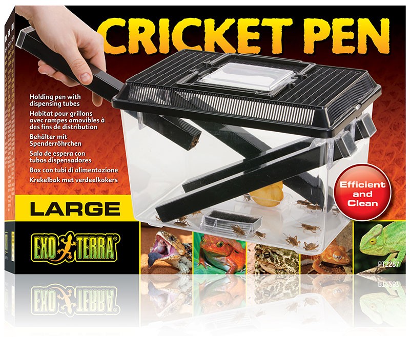 Medium Cricket Pen Kricket Keeper Reptile Green Plastic Clear No Dispenser  Tubes