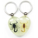 Keychain - Black & Yellow Scorpion (Glow - Heart Set)