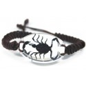 Bracelet - Black Scorpion (Clear - Oval)