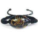 Bracelet - Yellow Scorpion (Black - Oval)