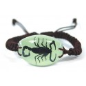 Bracelet - Black Scorpion (Glow - Oval)