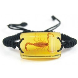 Bracelet - Yellow Scorpion (Amber - Rectangle)