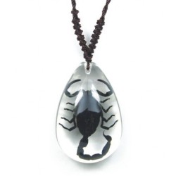 Necklace - Black Scorpion (Clear)