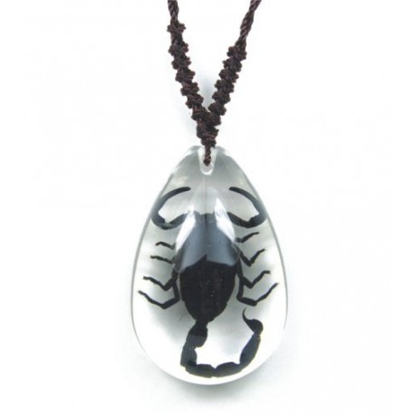 Necklace - Black Scorpion (Clear)