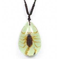 Necklace - Yellow Scorpion (Glow-in-the-dark)