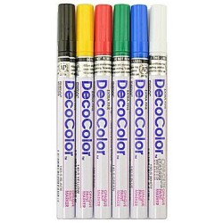 DecoColor Paint Marker - Broad Line - 6-Piece Set (Uchida)