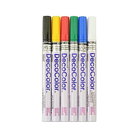 DecoColor Paint Marker - Broad Line - 6-Piece Set (Uchida)