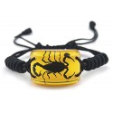 Bracelet - Black Scorpion (Amber - Rectangle)