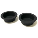 Silicone Gecko Food Dish - Black - LG (2pk)