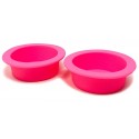 Silicone Gecko Food Dish - Pink - LG (2pk)