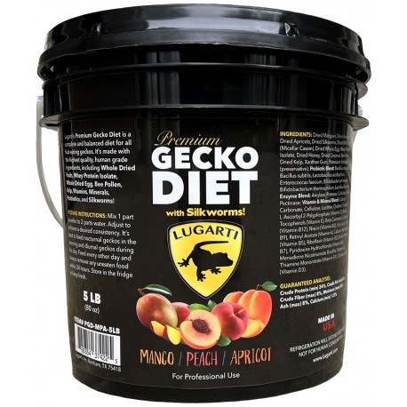 Premium Gecko Diet - Mango / Peach / Apricot - 5 lb (Lugarti)