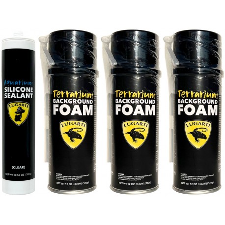 Aquarium Silicone & Terrarium Background Foam (x3) BUNDLE (Lugarti)
