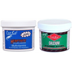Herptivite w/ D3 & Calcium w/o D3 - 3.3 oz - BUNDLE (Rep-Cal)