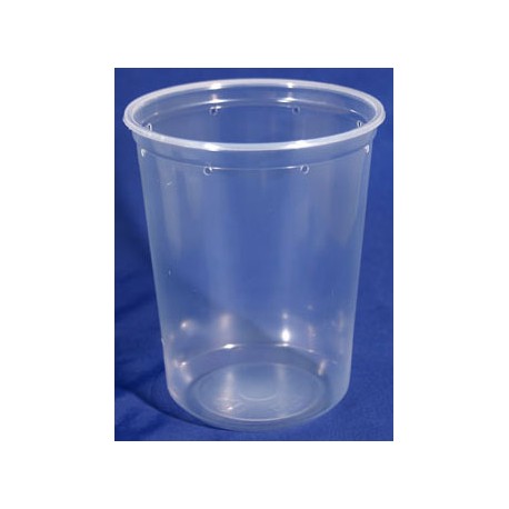 32 oz Semi Clear Deli Cups - Punched (Pro-Kal)