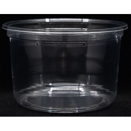 16 oz Crystal Clear Deli Cups - Punched - 500ct (pinnPACK)