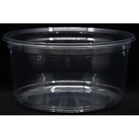 12 oz Crystal Clear Deli Cups - Punched - 10ct (pinnPACK)